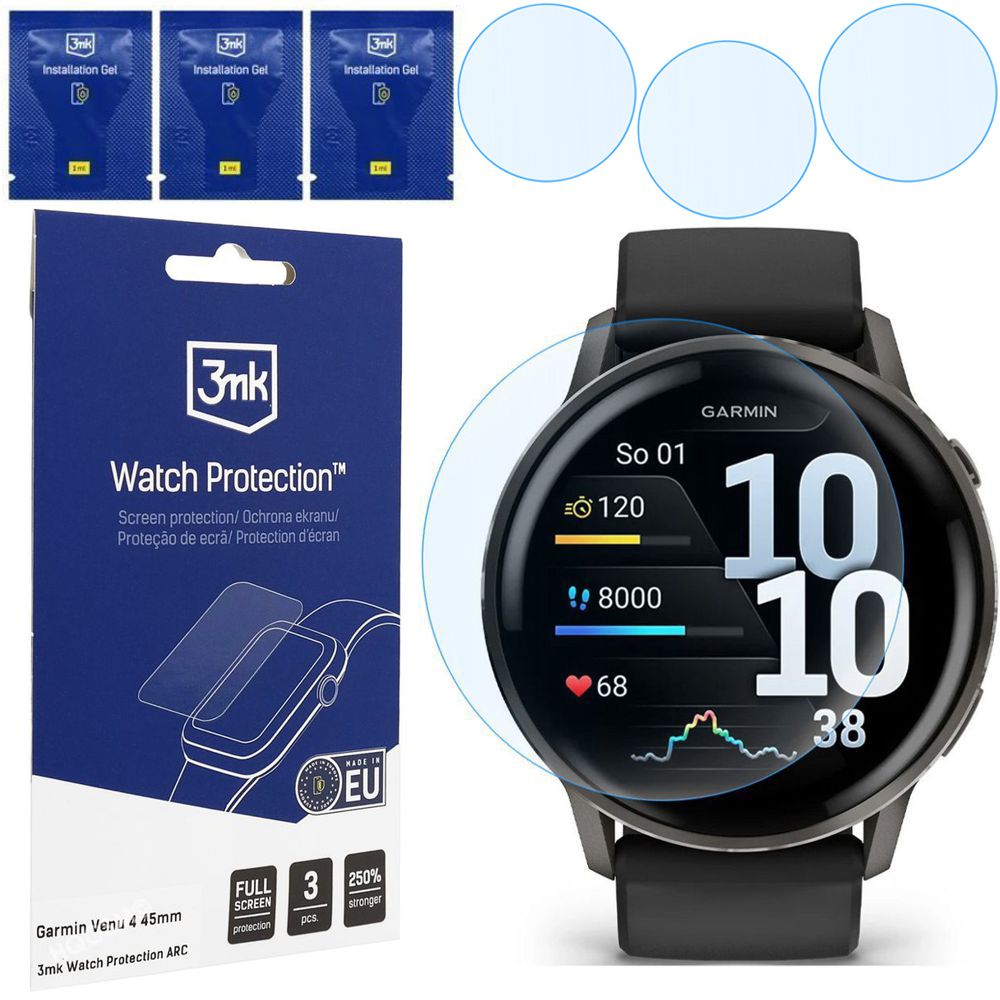 3x Folia Hydrożelowa 3mk Watch Protection do Garmin Venu 4 45mm