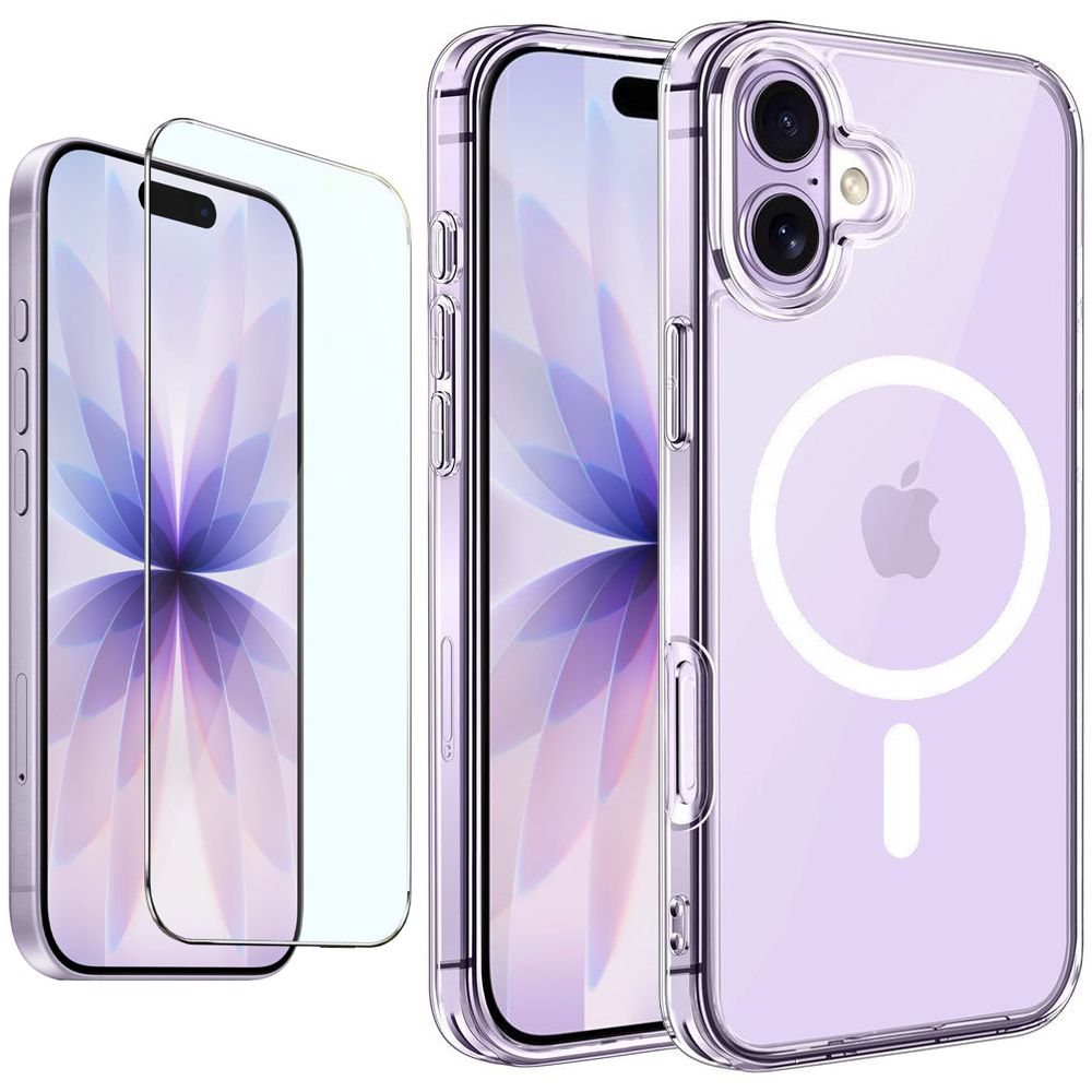 Etui Hybrydowe Clear Case z MagSafe | Crystal + SZKŁO do Apple iPhone 17 |