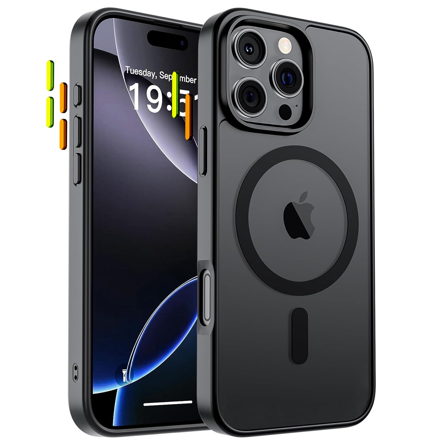 Etui Magnetic MagSafe XT | Matte Black z wymiennymi przyciskami do Apple iPhone 16 Pro |