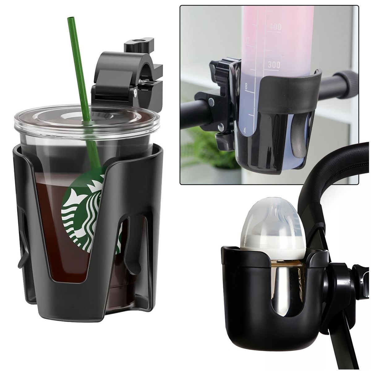 Uchwyt do Wózka | Na butelkę Kubek Bidon | Uniwersalny