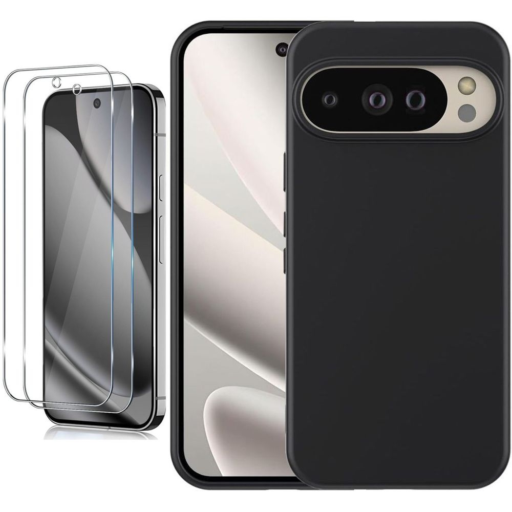 Cienkie Etui 3mk Matt Case | Black + 2x SZKŁO do Google Pixel 10 Pro XL