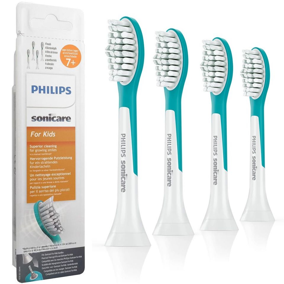 Philips | Sonicare for Kids 7+ | Końcówki do Szczoteczki Sonicznej dla Dzieci | 4 sztuki