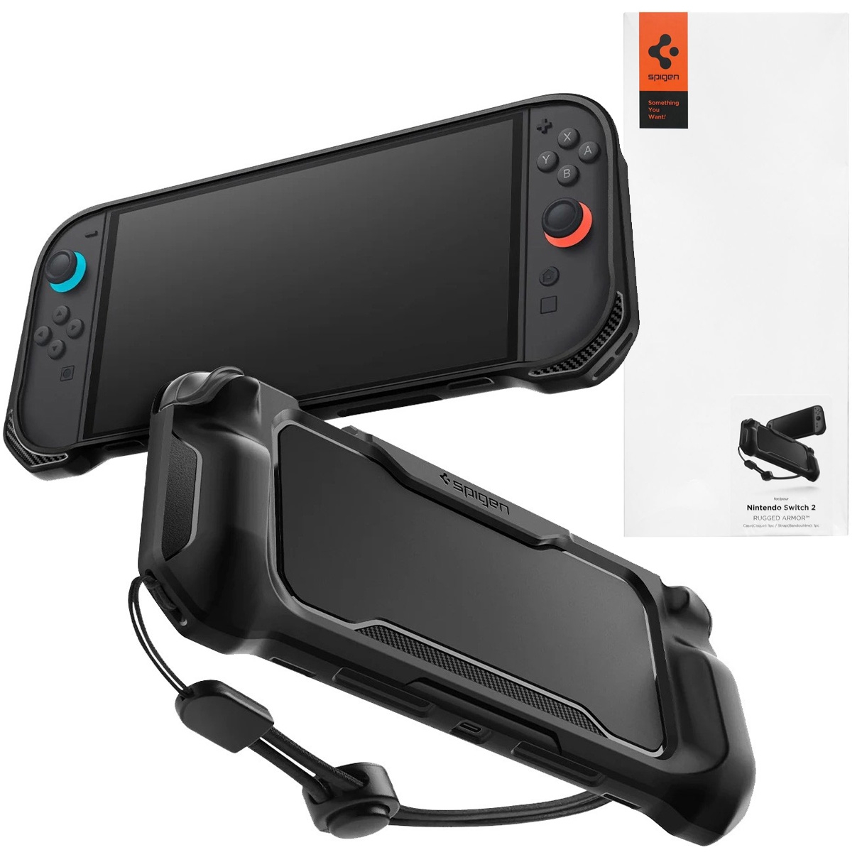 Etui SPIGEN Rugged Armor | Matte Black do Nintendo Switch 2