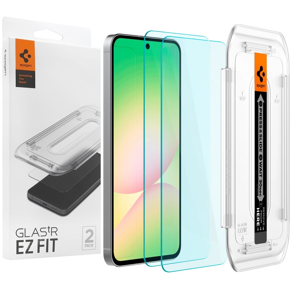 2x Szkło Hartowane SPIGEN GLAS.tR EZ FIT + Ramka Instalacyjna do Samsung Galaxy A56 5G