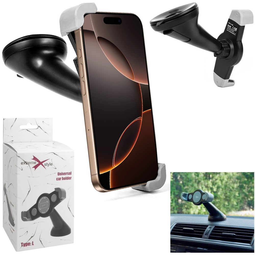 Extreme Style | Uchwyt Samochodowy na Telefon do Deski i Szyby | Typ L