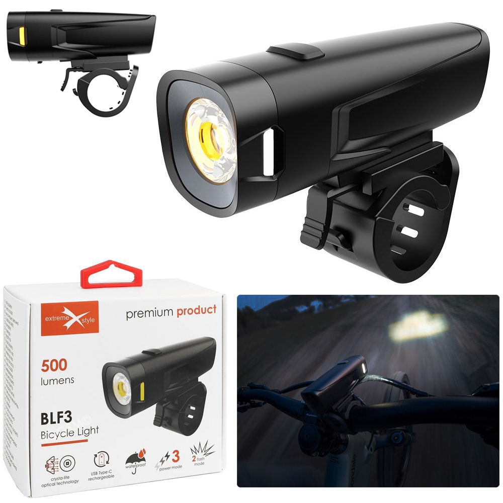 BLF3 | Mocna Lampka Rowerowa Przednia ze Światłem Kierunkowym | 15h IPX5 USB-C