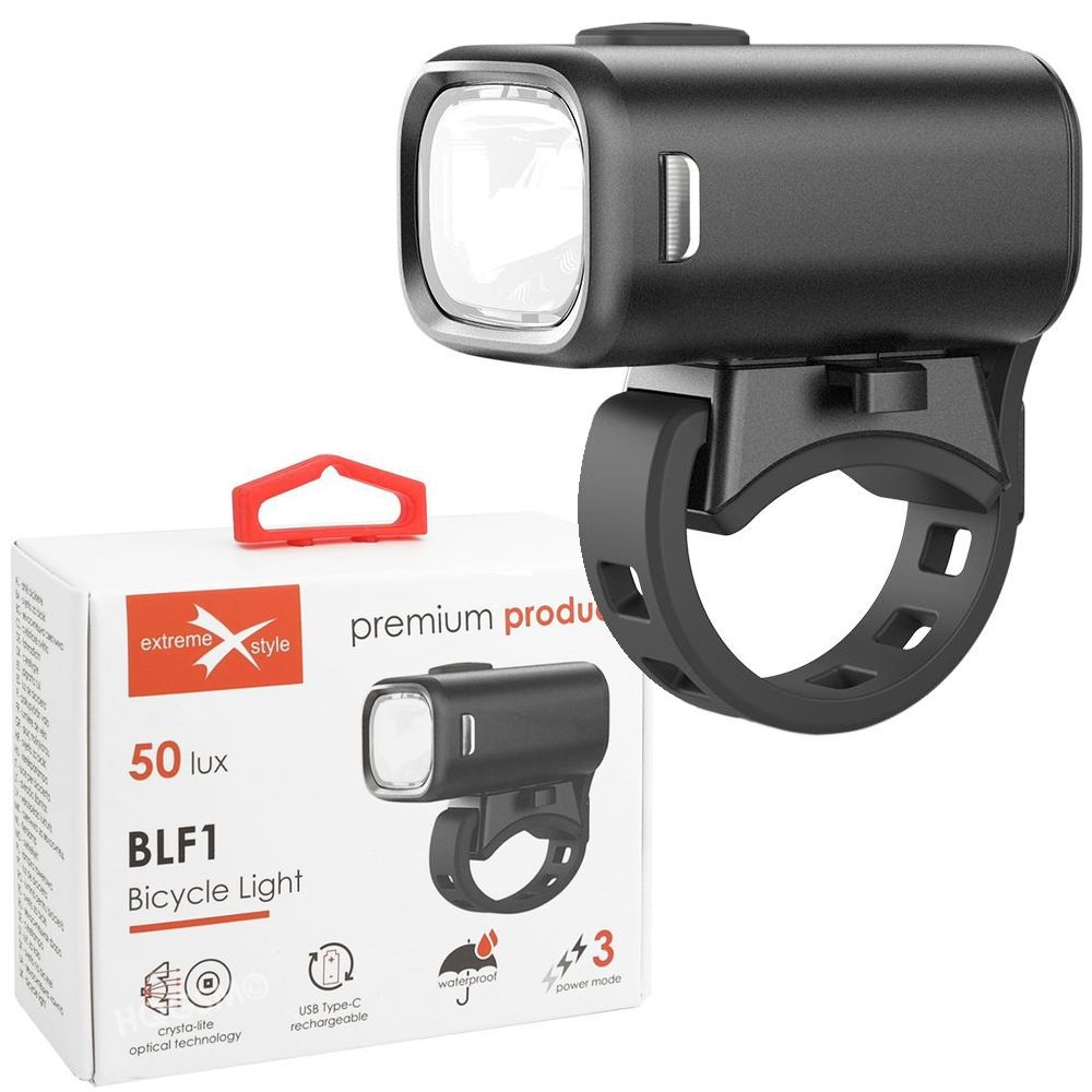 BLF1 | Lampka Rowerowa Przednia z Ukierunkowanym Światłem | IPX5 USB-C