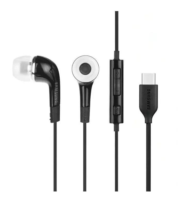Samsung EHS64 | Słuchawki Dokanałowe Przewodowe z Mikrofonem | USB-C | Czarne
