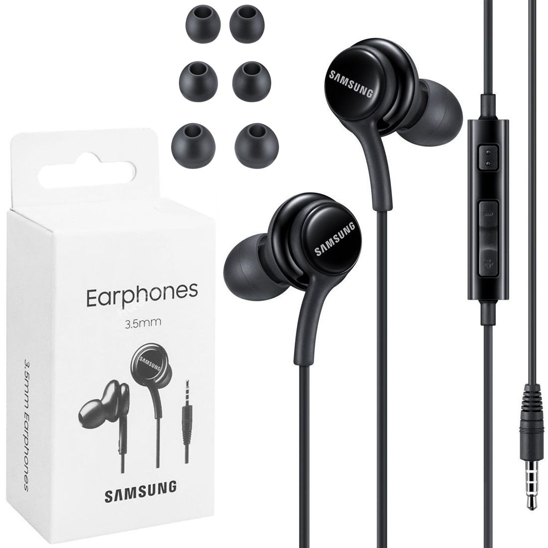 Samsung | Słuchawki Dokanałowe Przewodowe z Mikrofonem | mini jack 3.5mm | Czarne