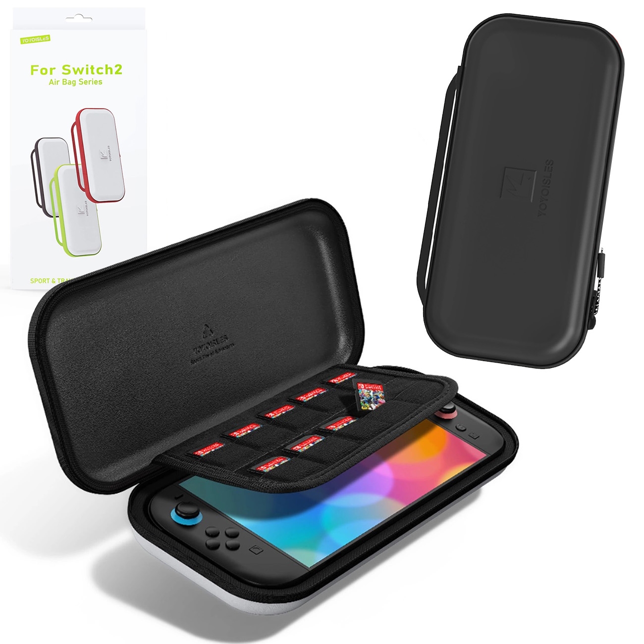 YoyoIsles Carrying Case | Sztywne Etui | Czarno-Białe do Nintendo Switch 2