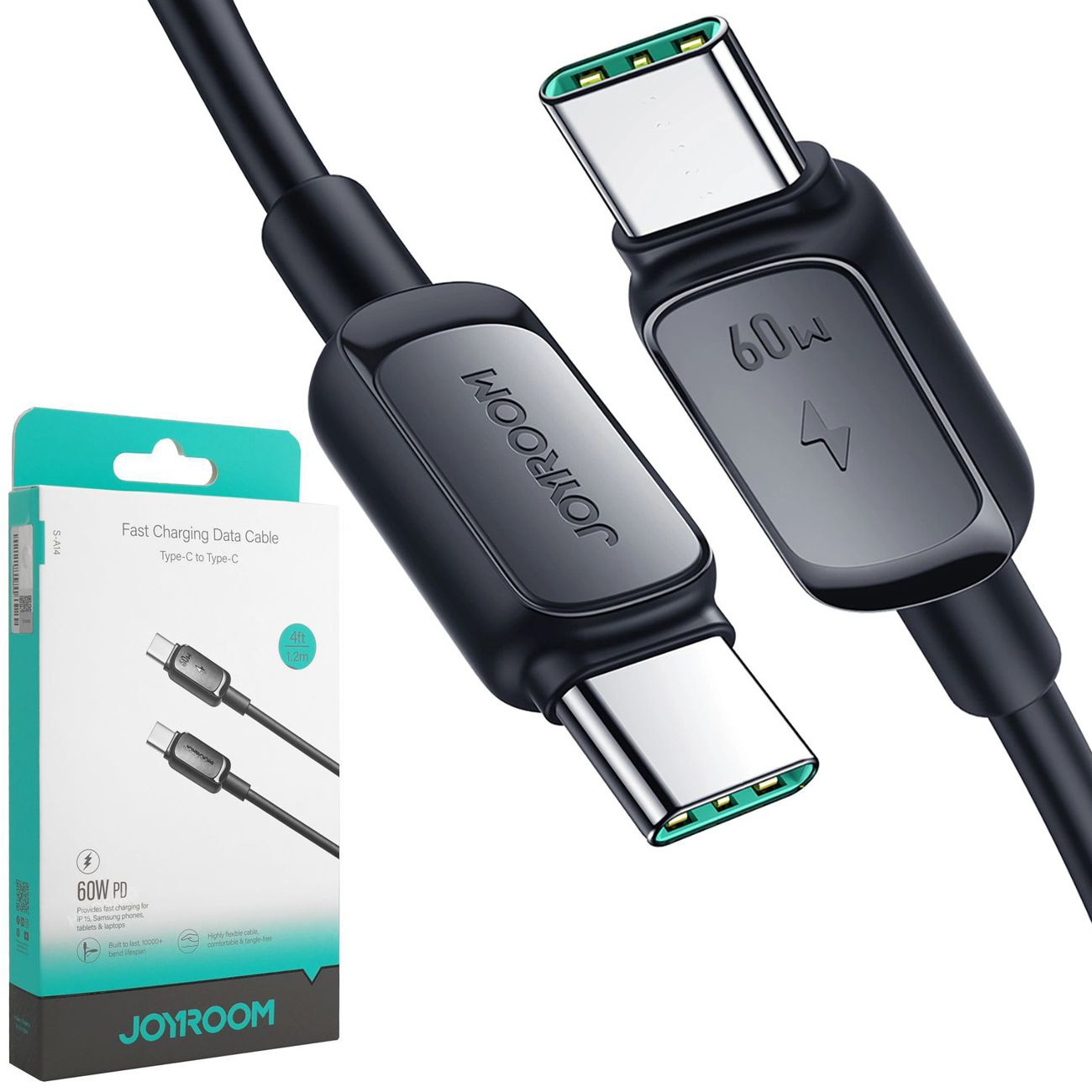 Joyroom | Mocny Kabel USB-C 60W | Czarny | 120cm