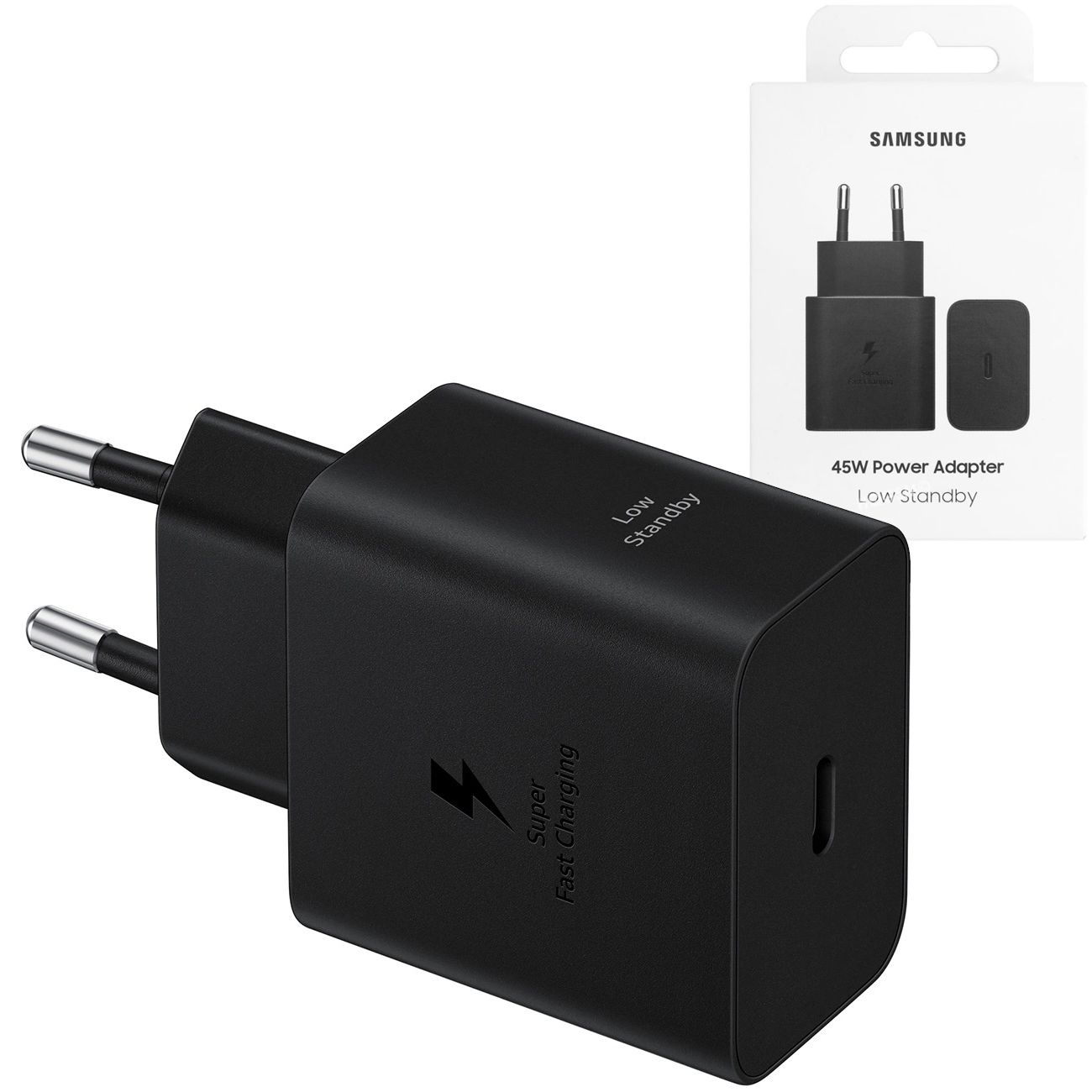 Samsung 45W Power Adapter | Oryginalna Ładowarka Sieciowa USB-C | Czarna