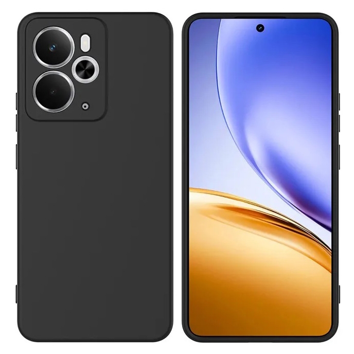 Etui Matt Silicone Case | Czarne do Realme 14T