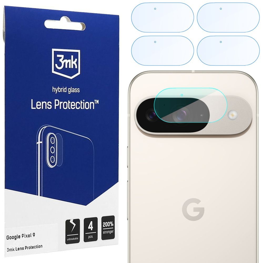 4x 3mk Lens Protection | Szkło Hybrydowe na Obiektyw Aparat do Google Pixel 9