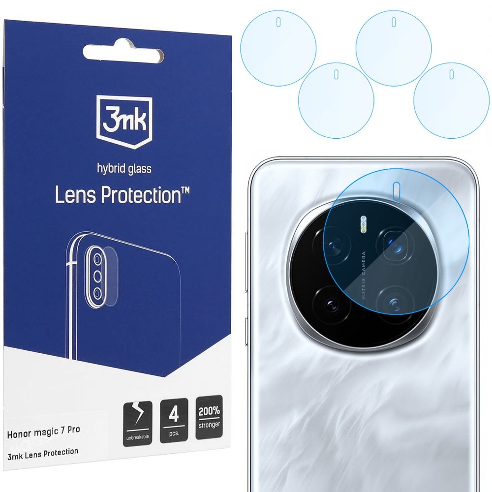 4x 3mk Lens Protection | Szkło Hybrydowe na Obiektyw Aparat do Honor Magic 7 Pro