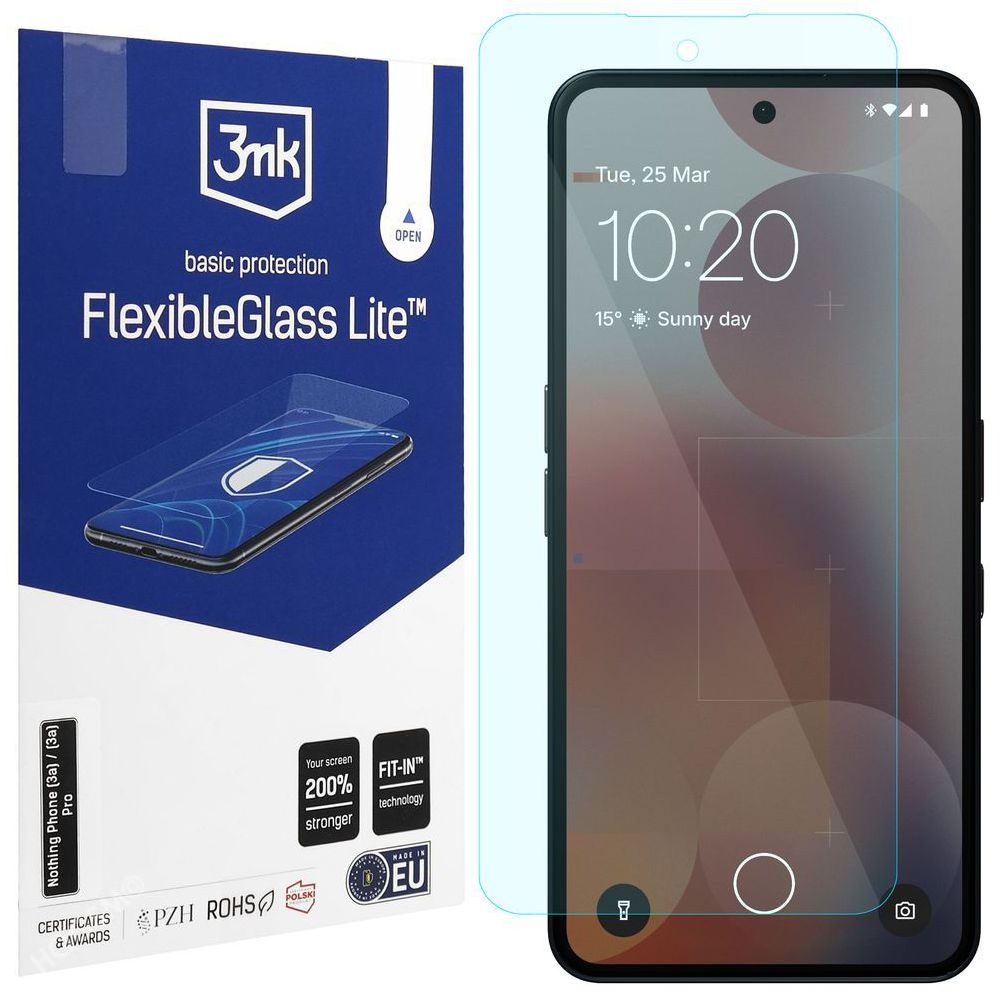 3mk Flexible Glass Lite | Nietłukące Szkło Hybrydowe do Nothing Phone (3a) / (3a) Pro
