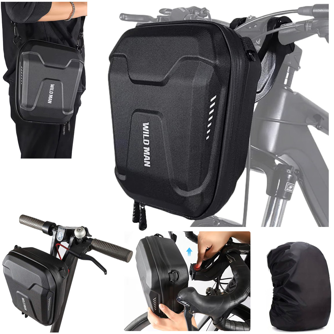 Wodoodporna Sakwa Torba do Kierownicy na Hulajnogę Rower | 3l + Uchwyt Szybkiego Zwalniania + Pokrowiec