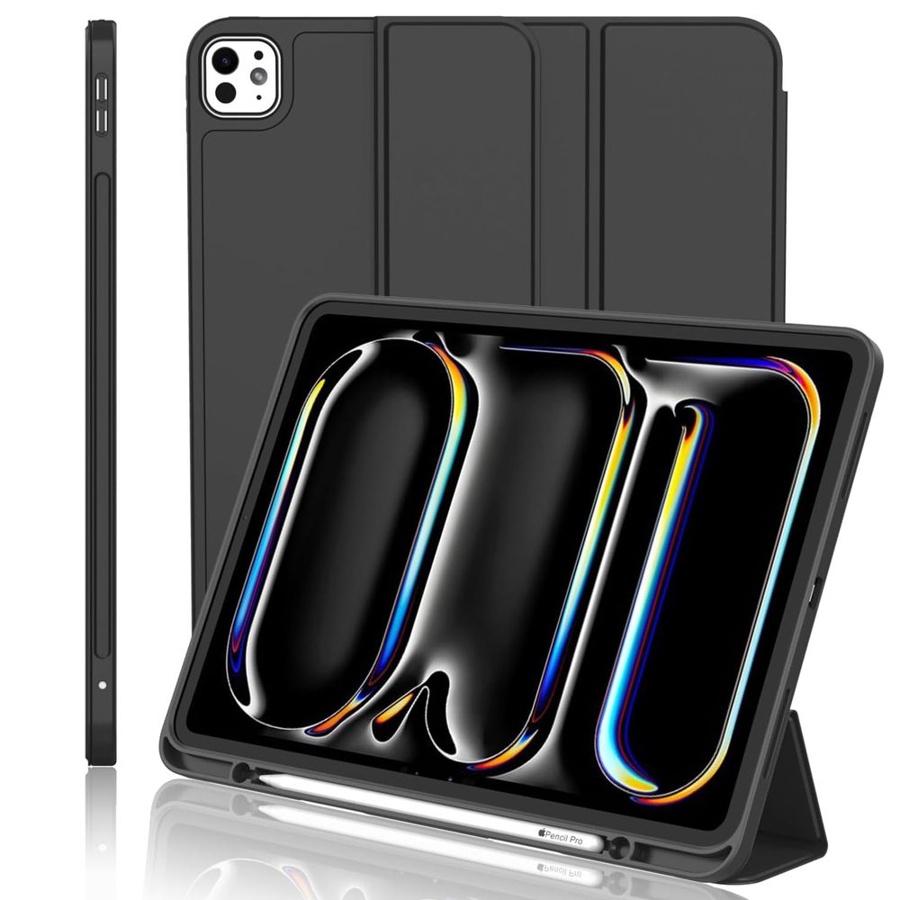 Zamykane Etui Smart Case na Pencil | Czarne do Apple iPad Pro 11 M5 2025 6 gen.