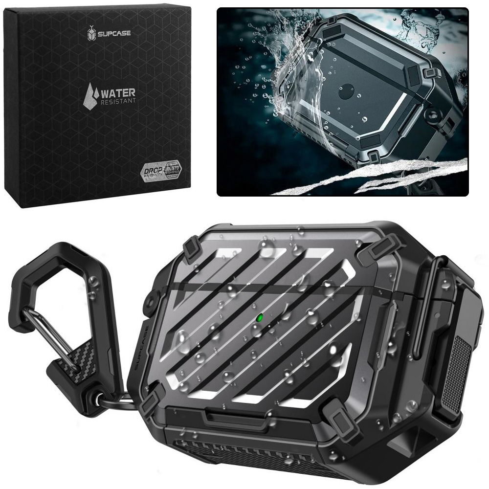 Wodoodporne Etui SUPCASE Unicorn Beetle Pro IP68 | Black do Apple AirPods Pro 3