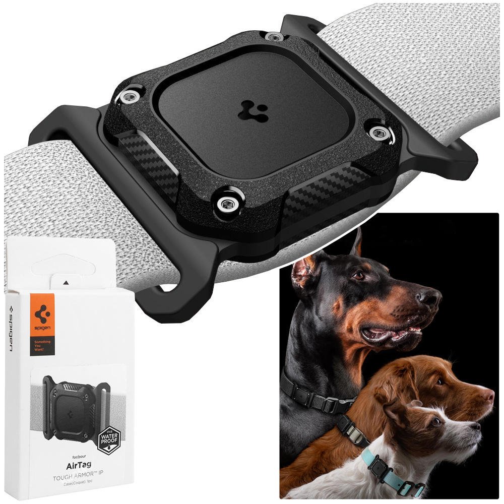 Spigen Tough Armor | Etui Case na Lokalizator IPX8 na Obrożę dla Psa Kota do Apple AirTag