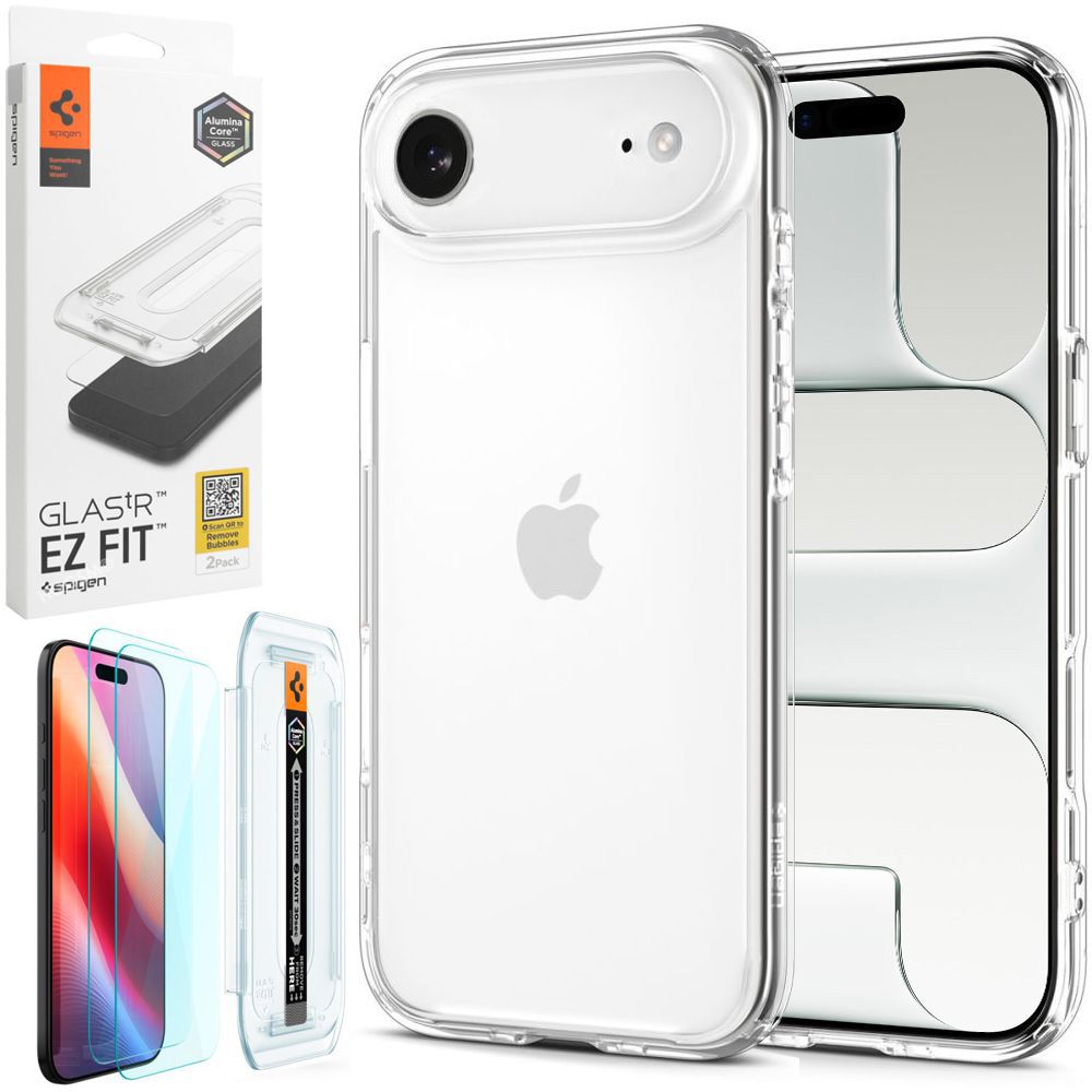 Etui SPIGEN Ultra Hybrid | Crystal Clear + 2x SZKŁO Spigen do Apple iPhone Air