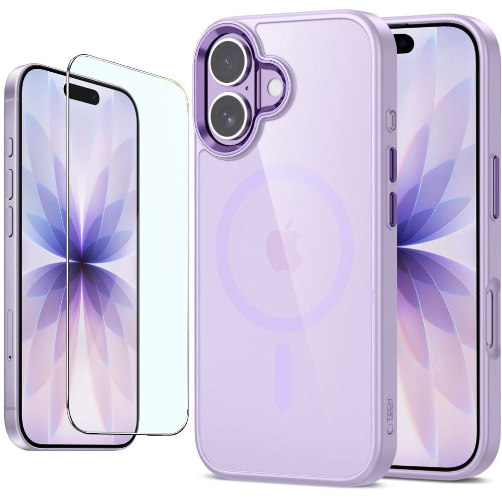 Etui Hybrydowe Clear Case z MagSafe | Lavender + SZKŁO do Apple iPhone 17 |