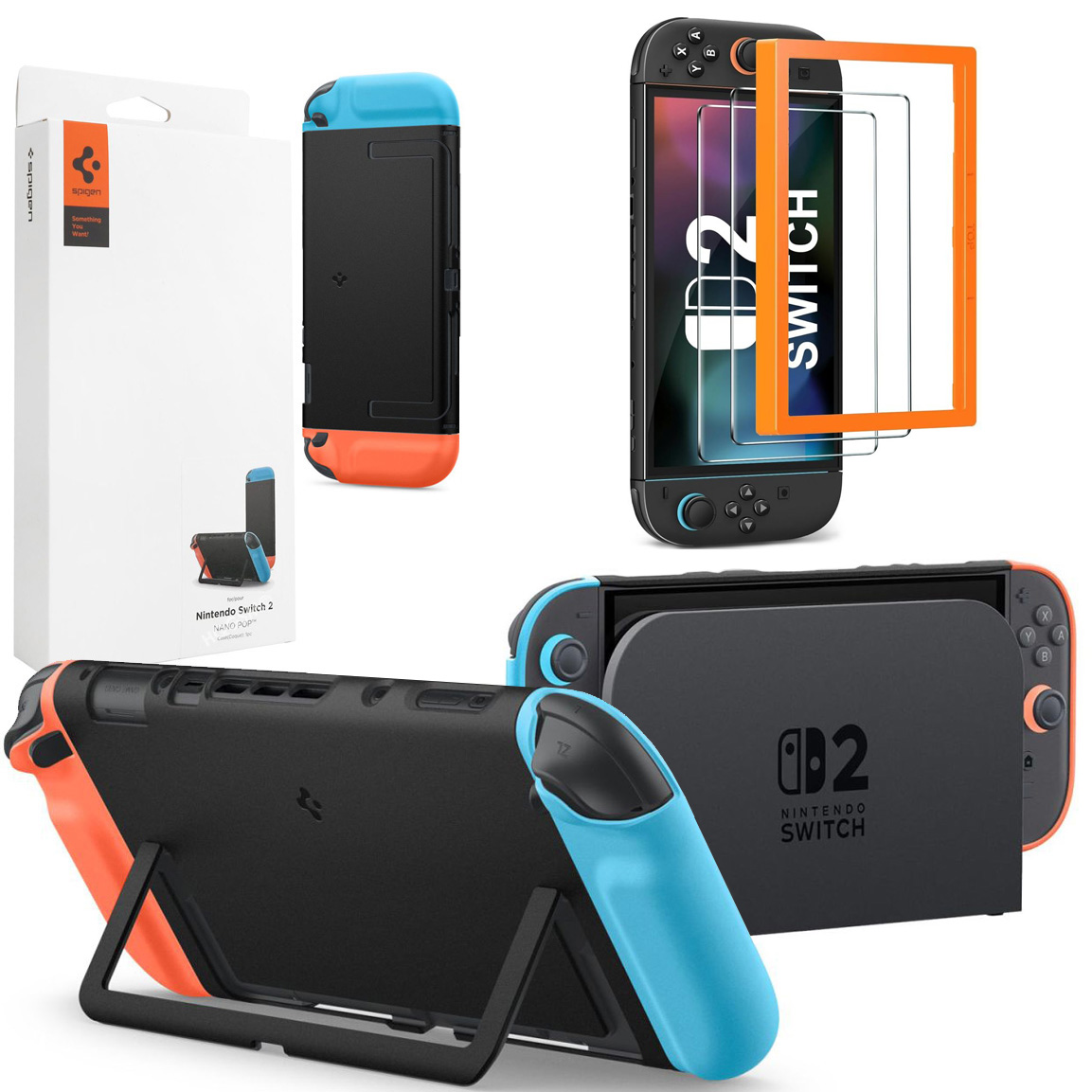 Etui SPIGEN Nano POP | Special Edition + 2x SZKŁO do Nintendo Switch 2