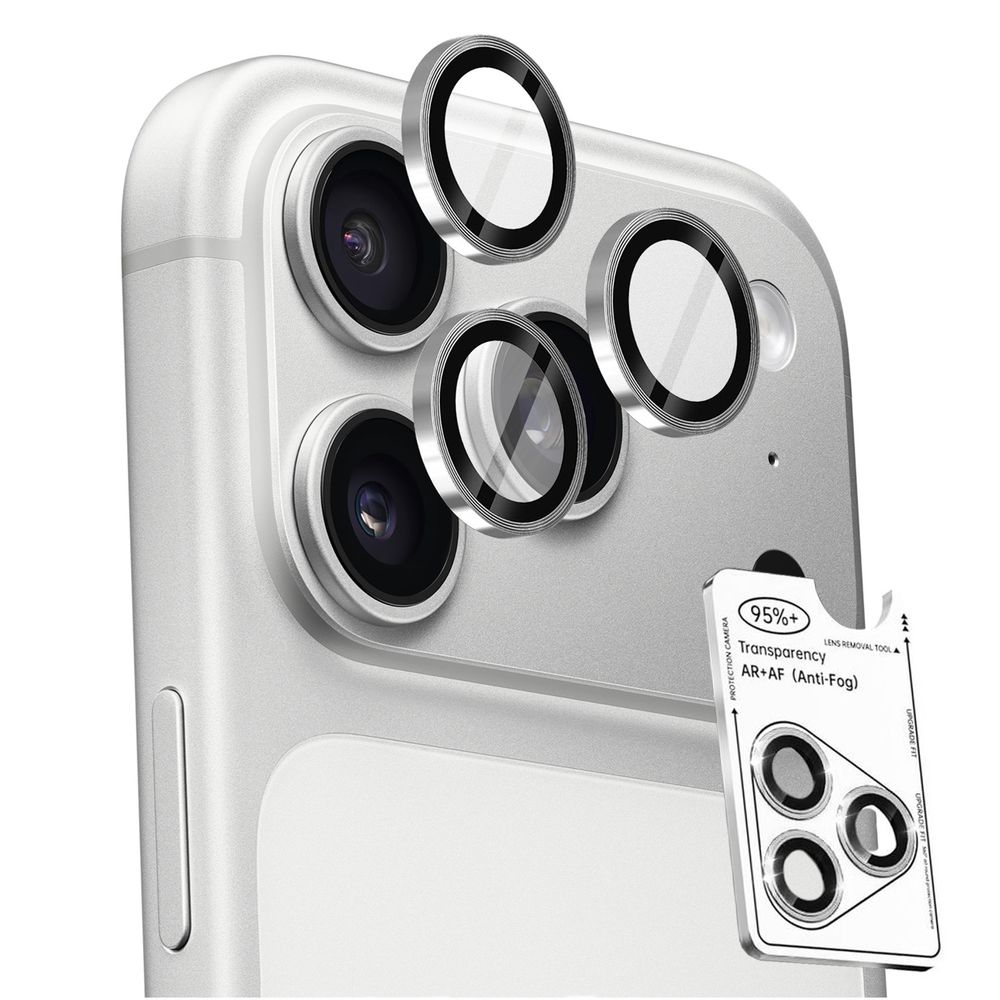Osobne Szkła Ochronne na Aparat  | Silver do Apple iPhone 17 Pro / 17 Pro Max