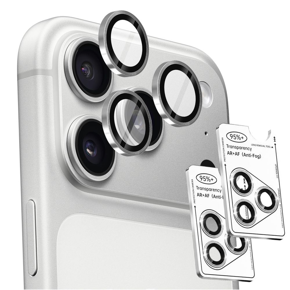 2x Osobne Szkła Ochronne na Aparat  | Silver do Apple iPhone 17 Pro / 17 Pro Max