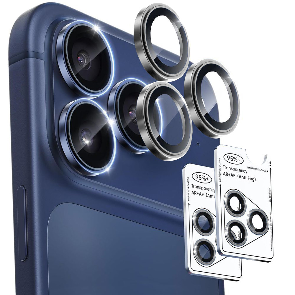 2x Osobne Szkła Ochronne na Aparat  | Black do Apple iPhone 17 Pro / 17 Pro Max