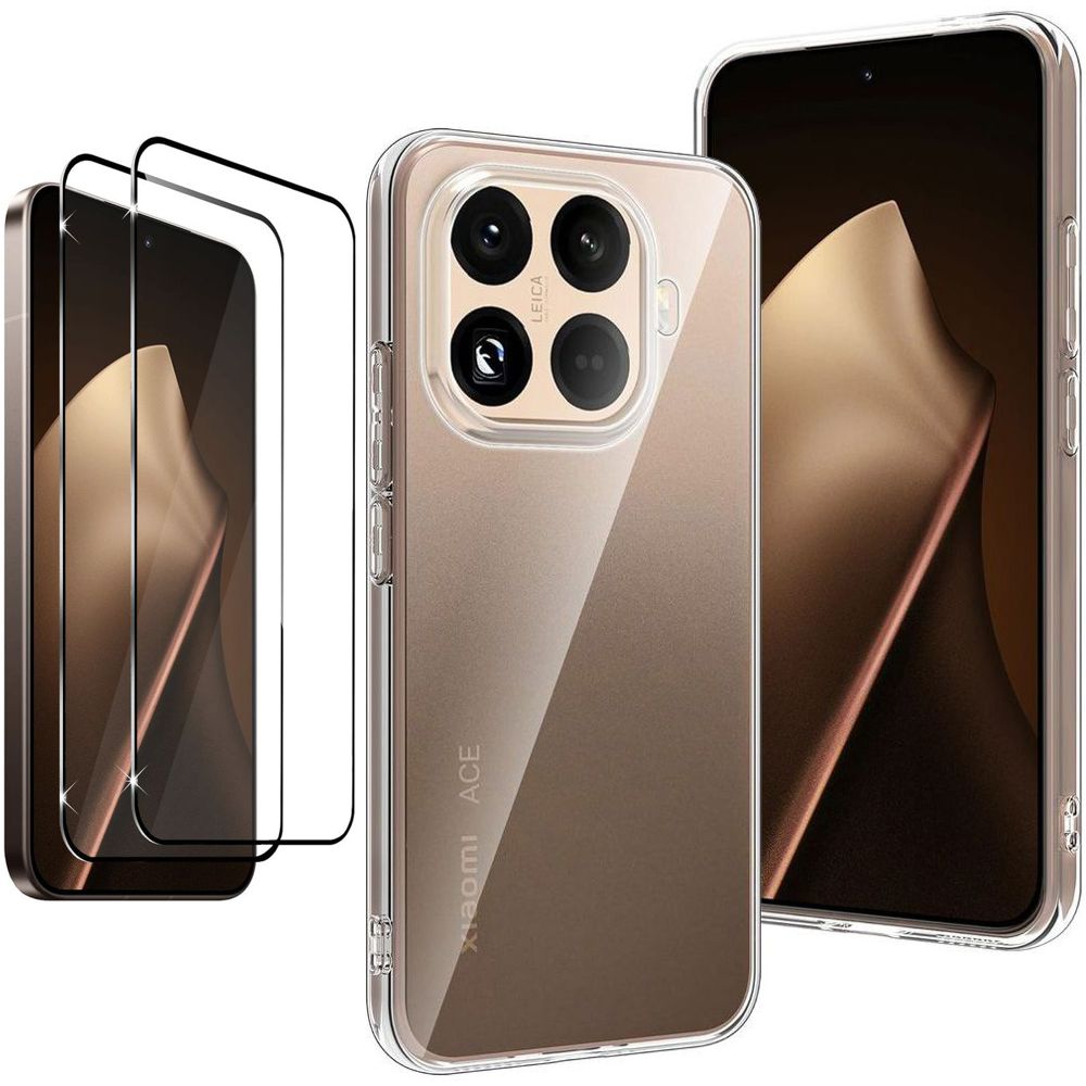 Etui 3mk Clear Case | Bezbarwne + 2x SZKŁO 5D do Xiaomi 15T Pro 5G