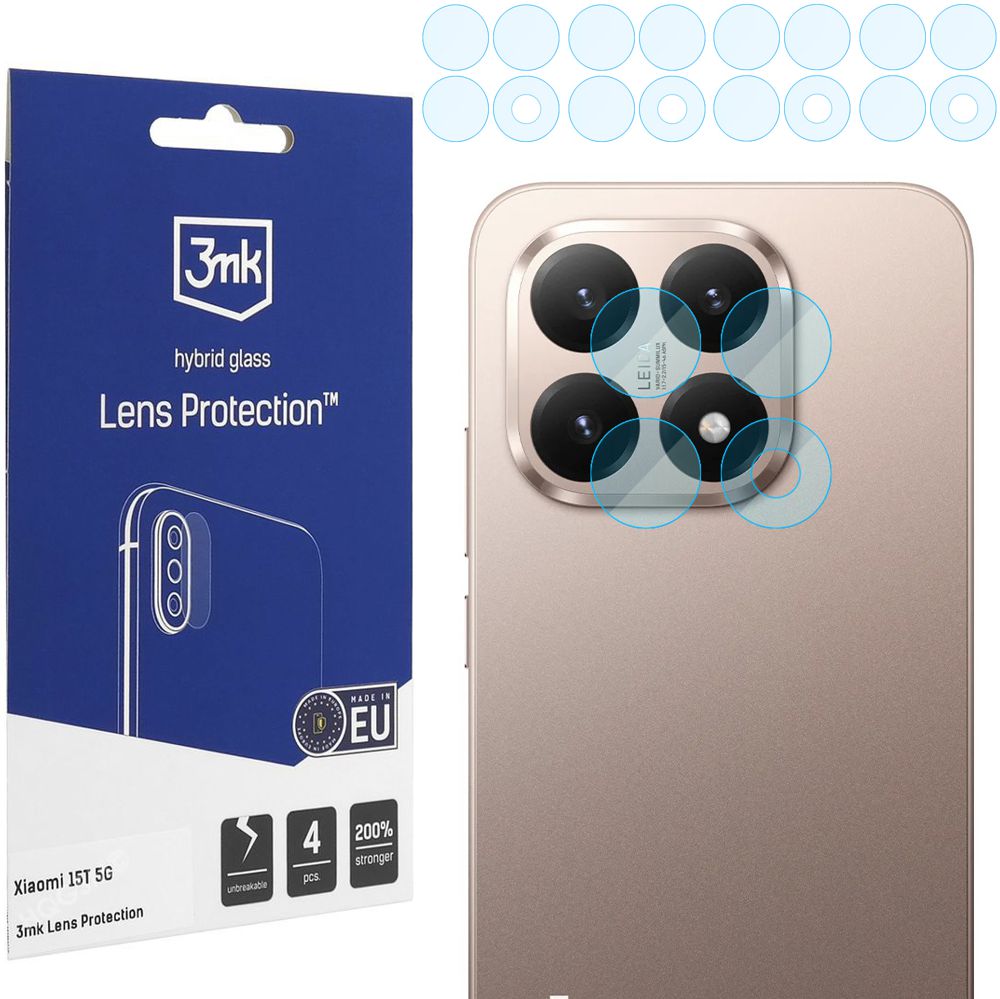 4x 3mk Lens Protection | Szkło Hybrydowe na Obiektyw Aparat do Xiaomi 15T 5G