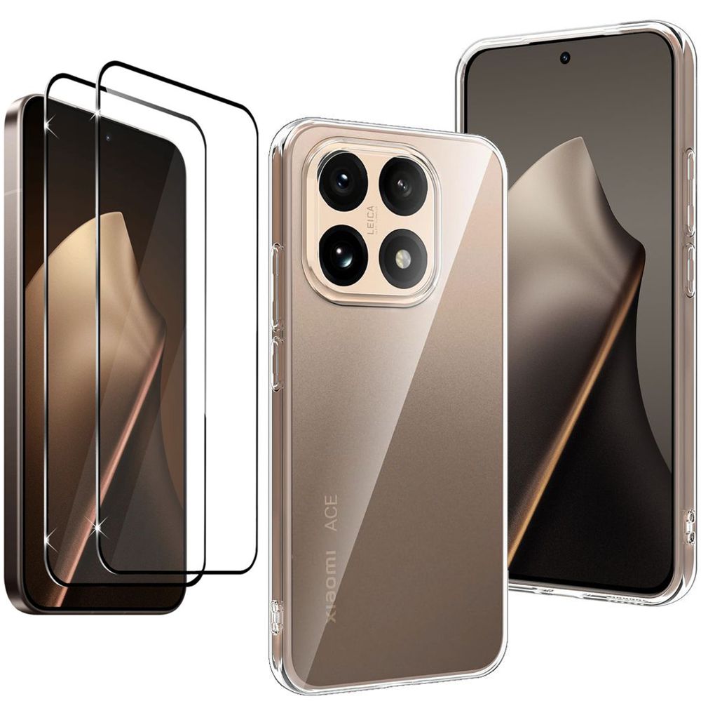 Etui 3mk Clear Case | Bezbarwne + 2x SZKŁO 5D do Xiaomi 15T 5G