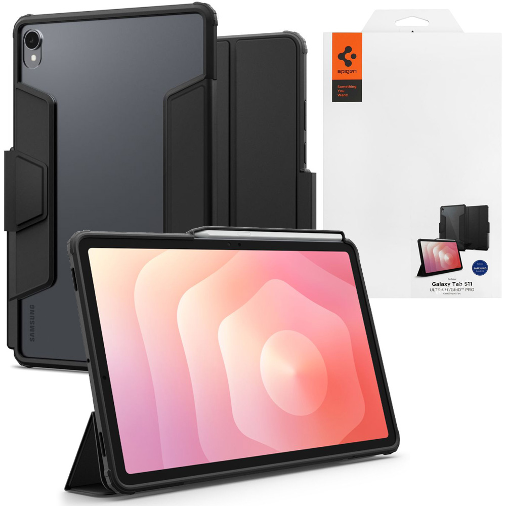 Etui z Klapką SPIGEN Ultra Hybrid PRO | Black do Samsung Galaxy Tab S11