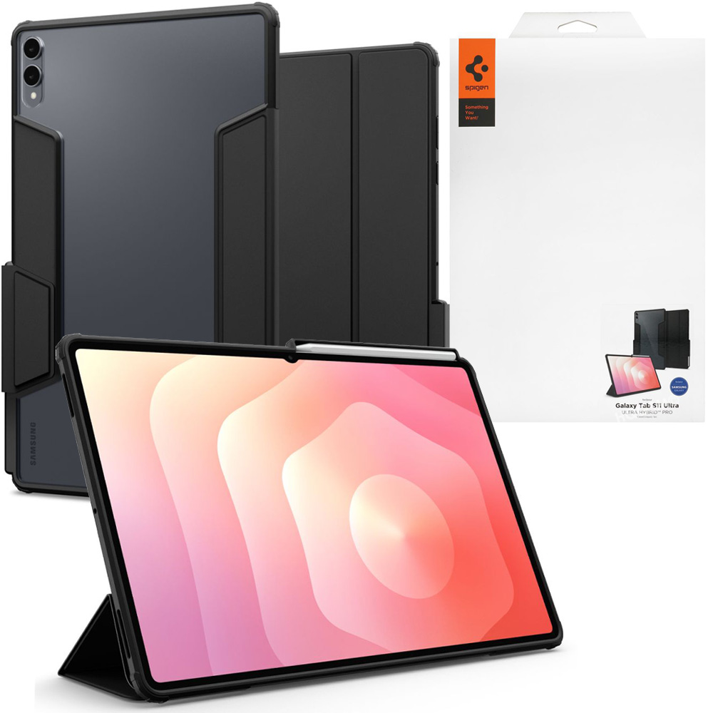 Etui z Klapką SPIGEN Ultra Hybrid PRO | Black do Samsung Galaxy Tab S11 Ultra