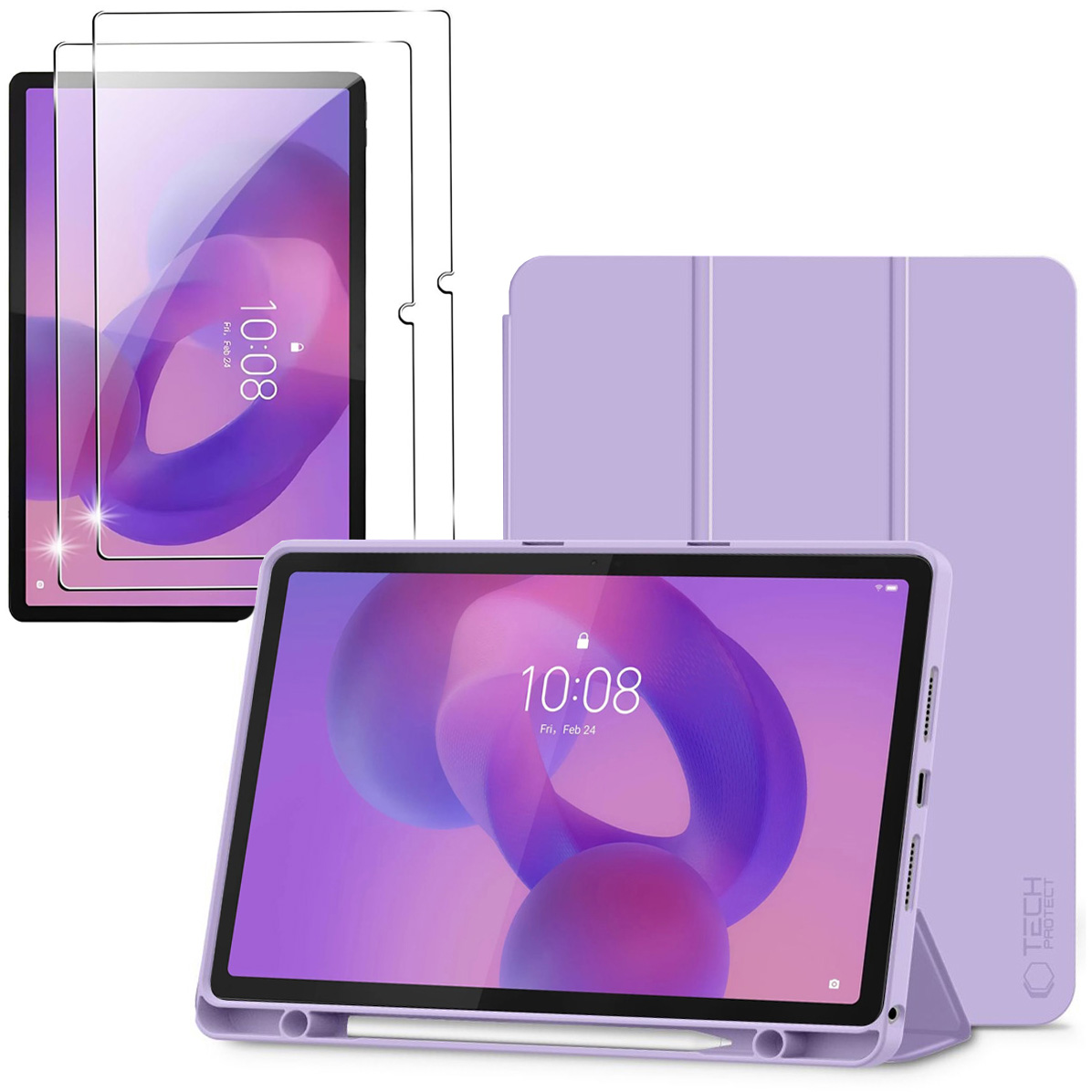 Zamykane Etui Smart Case SC PEN | Lavender + 2x SZKŁO do Lenovo IdeaTab 11&#8243;