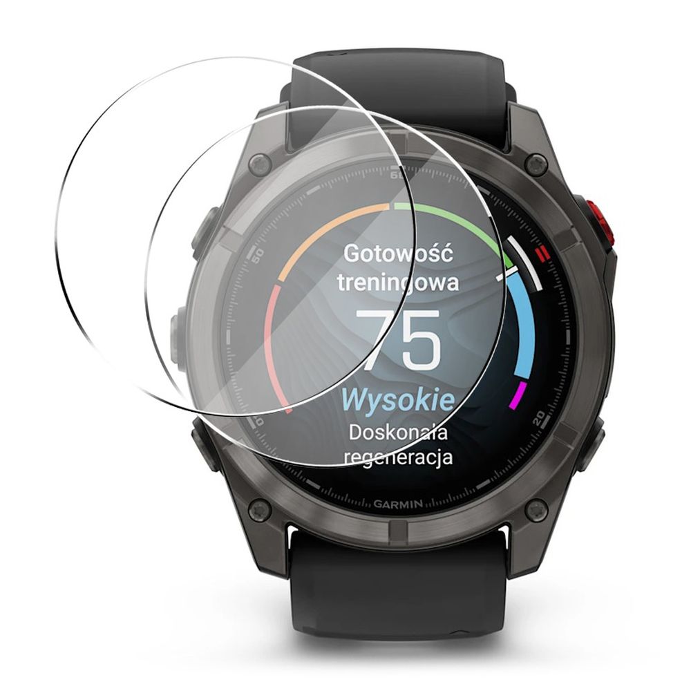 2x Szkło Ochronne Hartowane | 9H 2.5D do Garmin Fenix 8 Pro 51mm, AMOLED, microLED