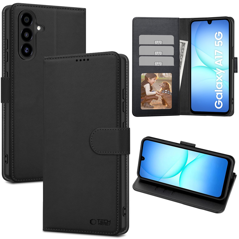 Etui z Klapką Wallet Case | Czarne do Samsung Galaxy A17 4G/5G