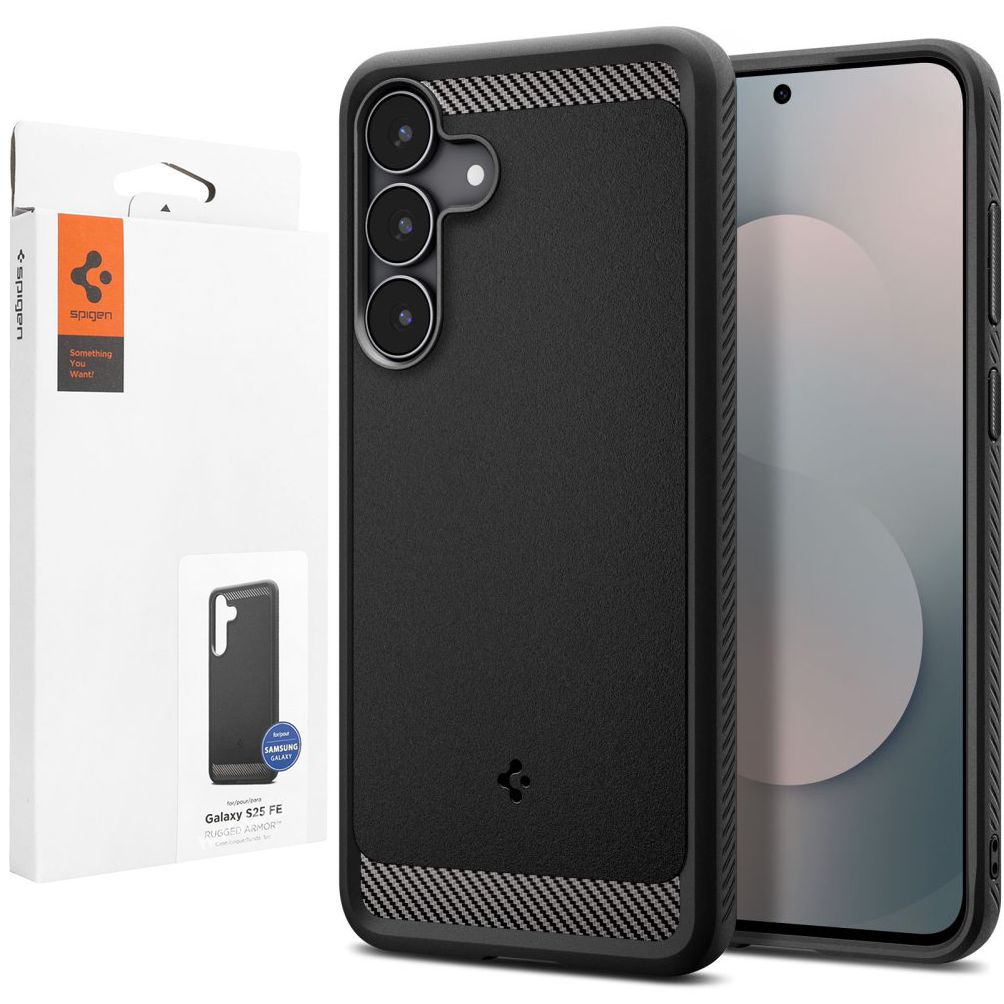 Etui SPIGEN Rugged Armor | Black do Samsung Galaxy S25 FE