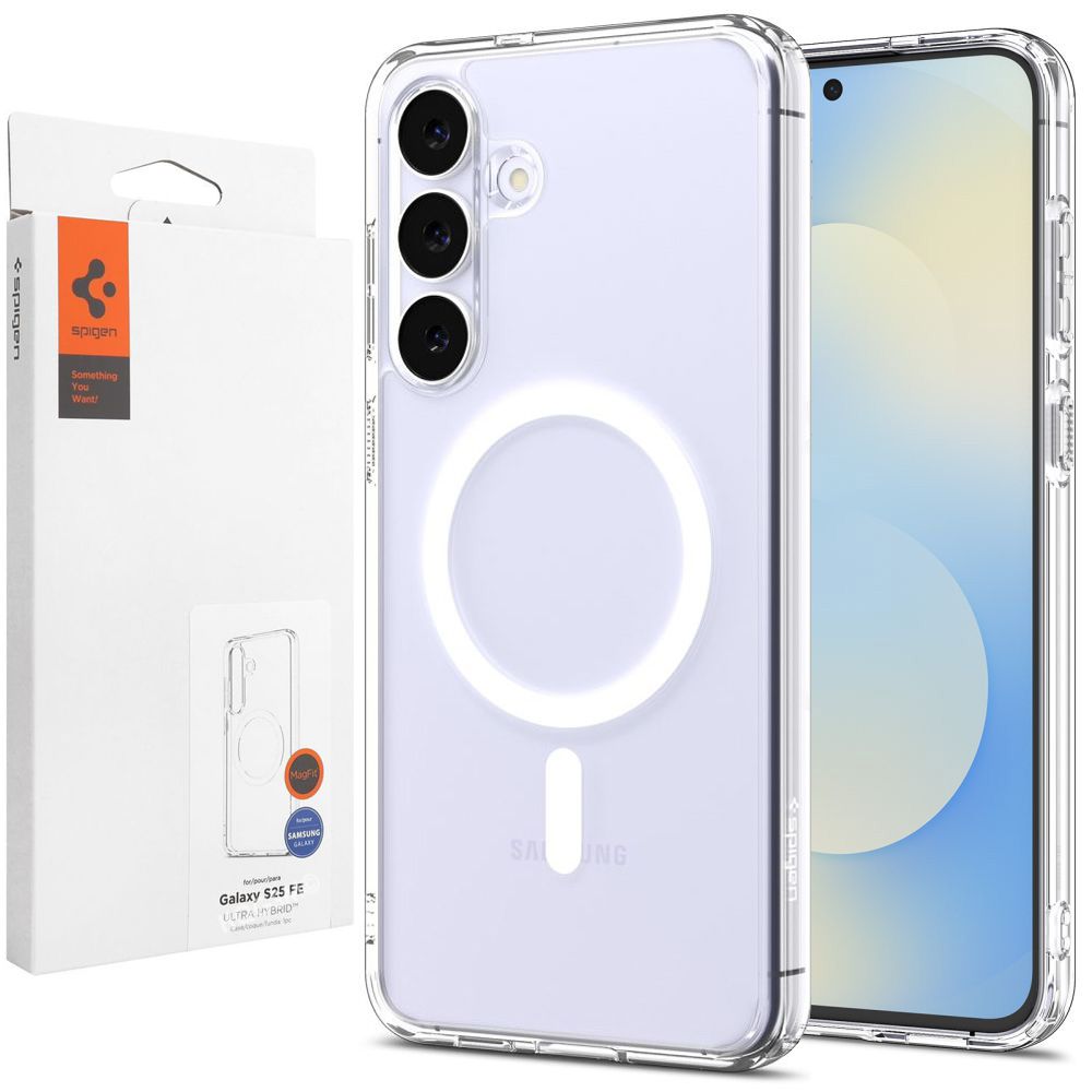 Etui SPIGEN Ultra Hybrid MagSafe | Clear White do Samsung Galaxy S25 FE