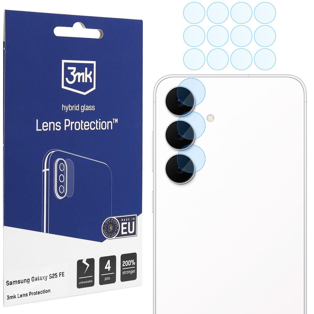 4x 3mk Lens Protection | Szkło Hybrydowe na Obiektyw Aparat do Samsung Galaxy S25 FE