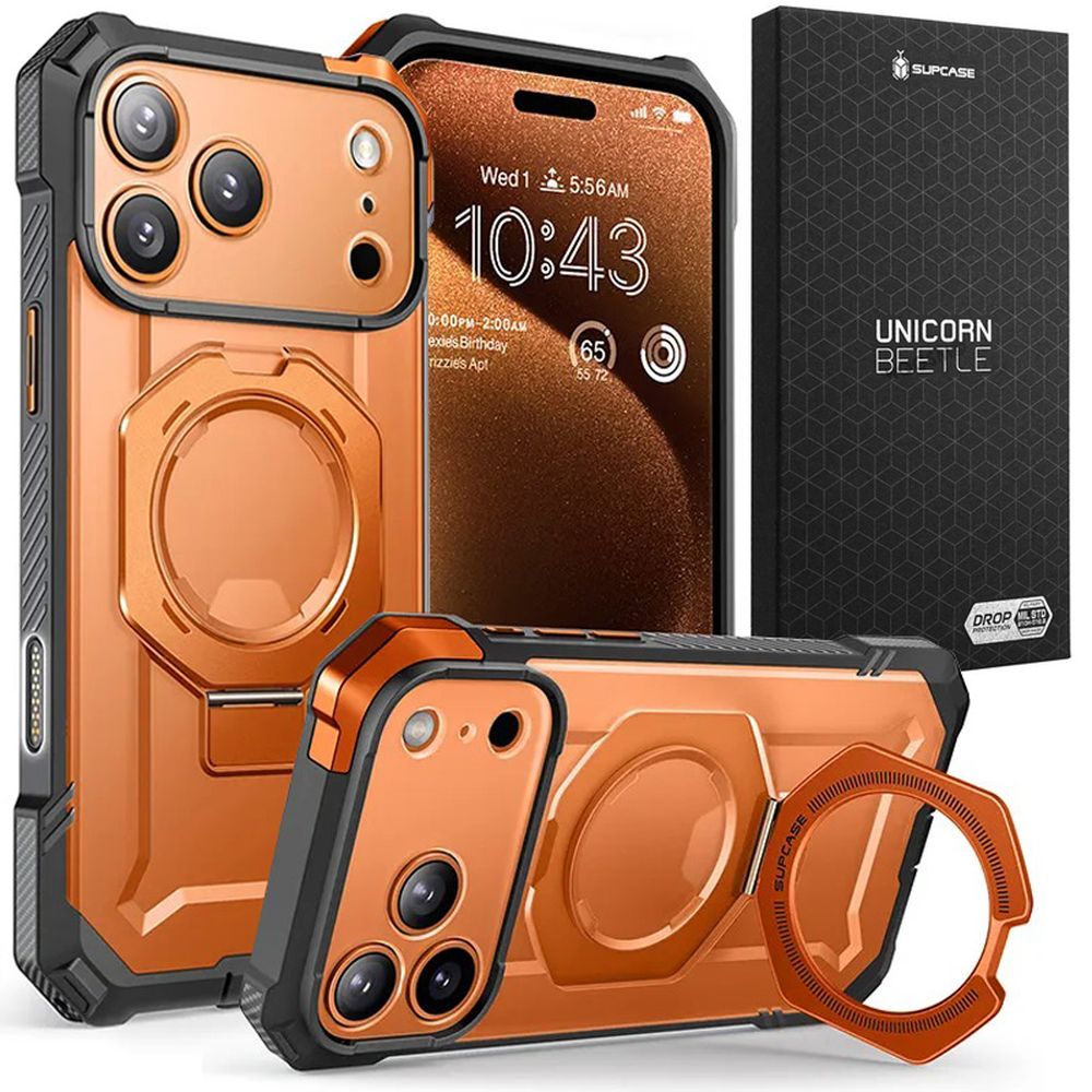 Pancerne Etui SUPCASE Unicorn Beetle Grip | Orange do Apple iPhone 17 Pro Max