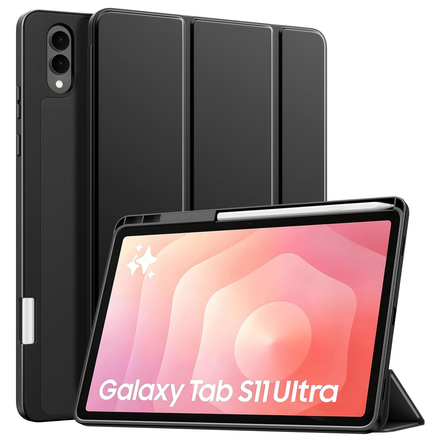 Zamykane Etui Smart Case na Pencil | Black do Samsung Galaxy Tab S11 Ultra