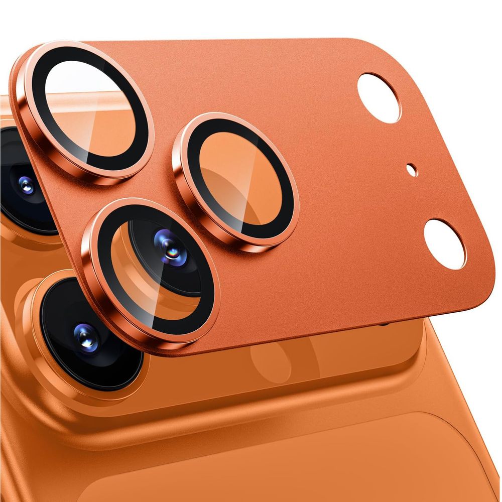 CamRing Alu | Szkło na Aparat Nakładka | Pomarańczowe do Apple iPhone 17 Pro Max