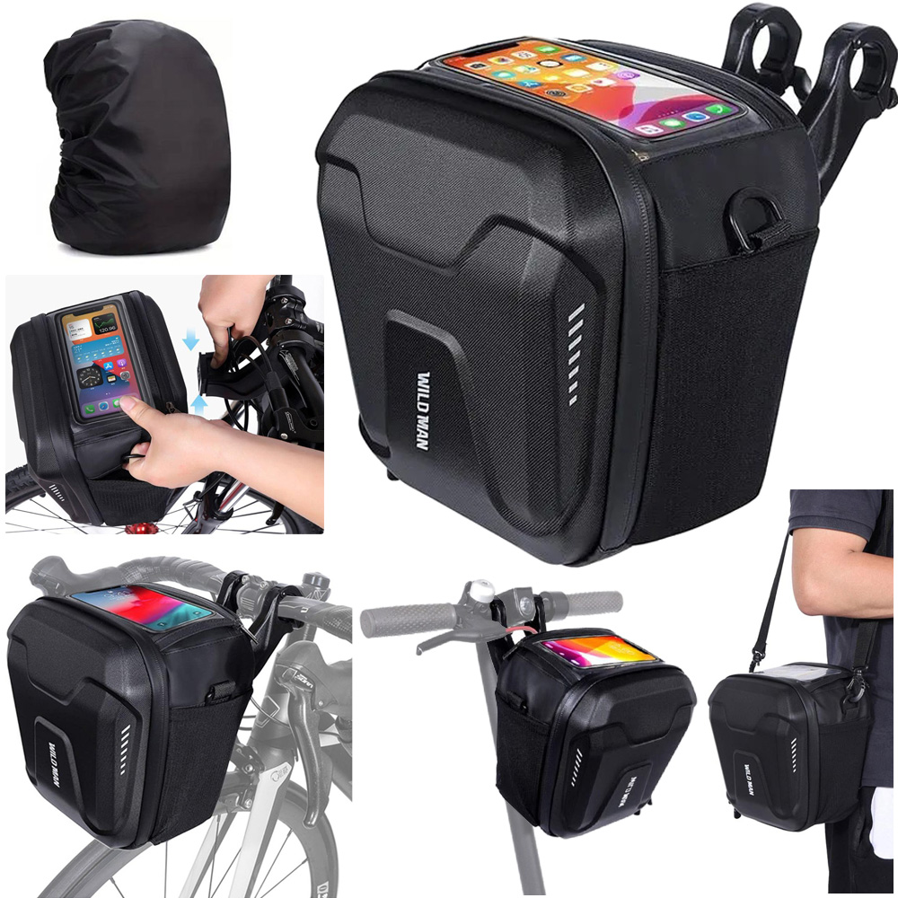 Wodoodporna Sakwa Torba do Kierownicy z kieszenią na Telefon | 3l + Uchwyt Szybkiego Zwalniania + Pokrowiec