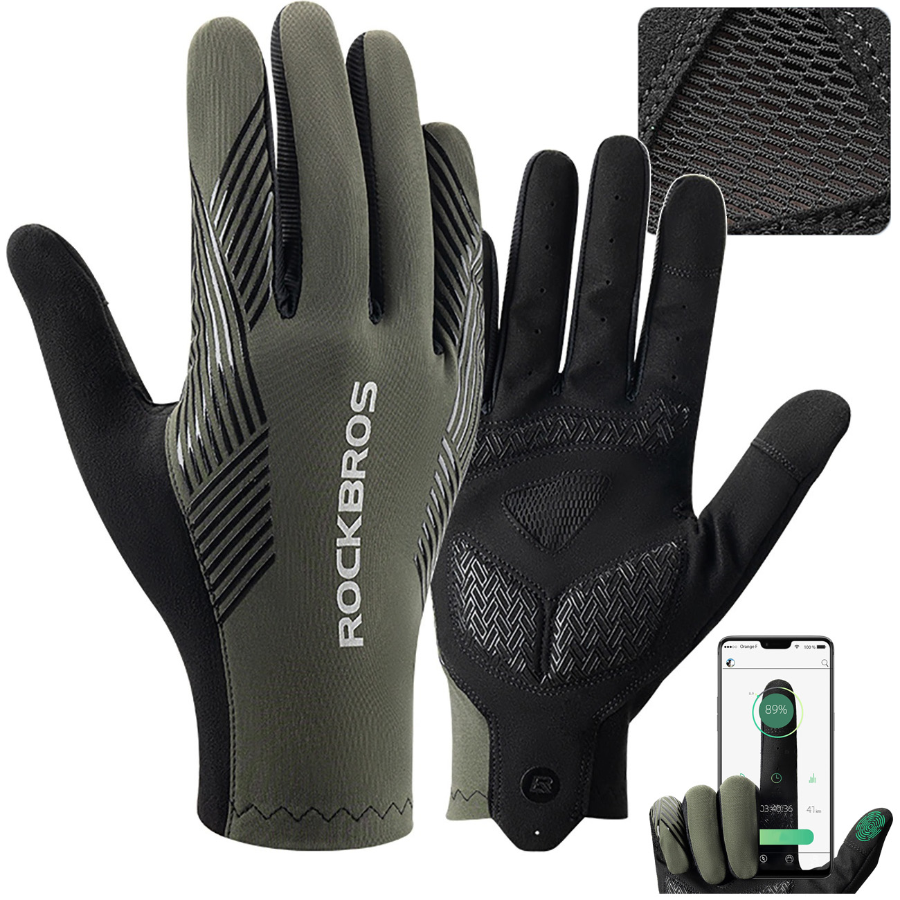 RockBros | Rękawiczki Rowerowe Dotykowe | Wiosna/Lato/Jesień | XL