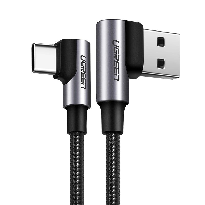 Ugreen | Kabel USB USB-C Kątowy Aluminiowy 3A | 50cm