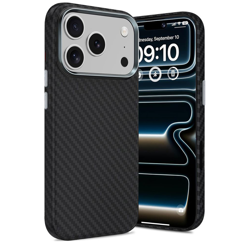 Etui Carbon MagSafe | Silver Black do Apple iPhone 17 Pro Max