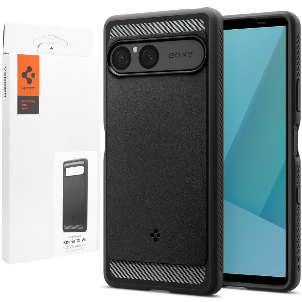 Etui SPIGEN Rugged Armor | Black do Sony Xperia 10 VII