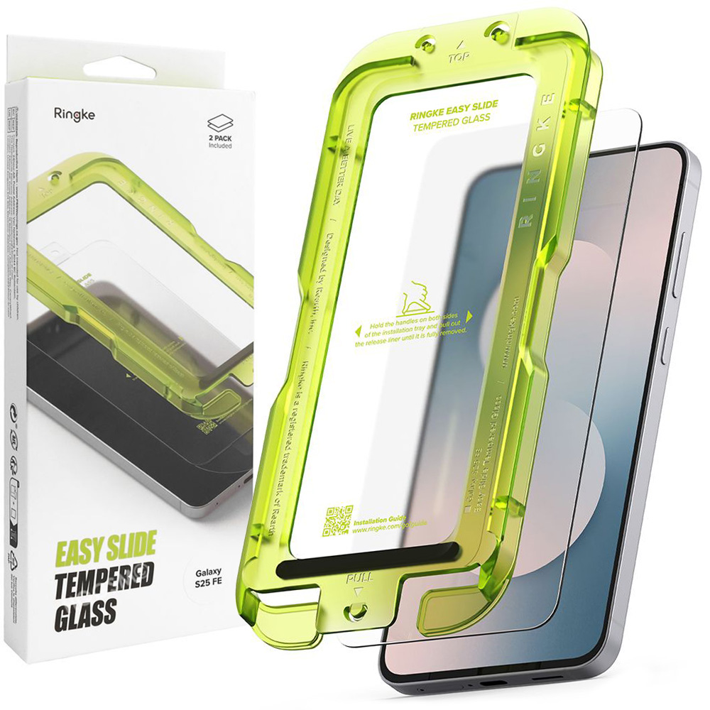 2x Szkło Hartowane RINGKE Easy Slide Tempered Glass + Aplikator do Samsung Galaxy S25 FE